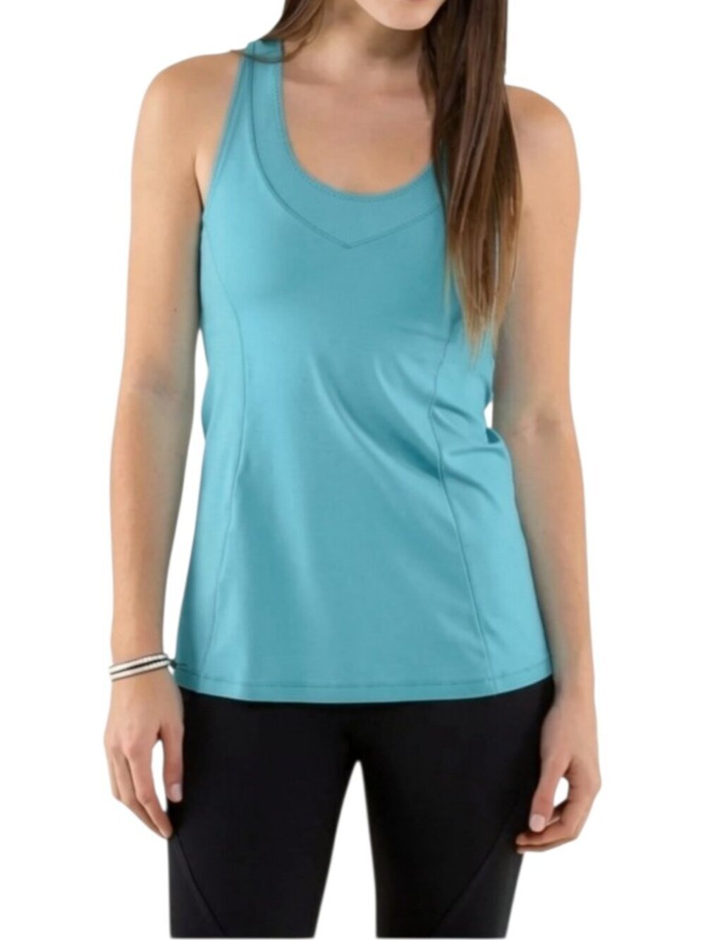 LULULEMON Angel Blue Tone It Tank Light Luxtreme Built-In Bra size 6